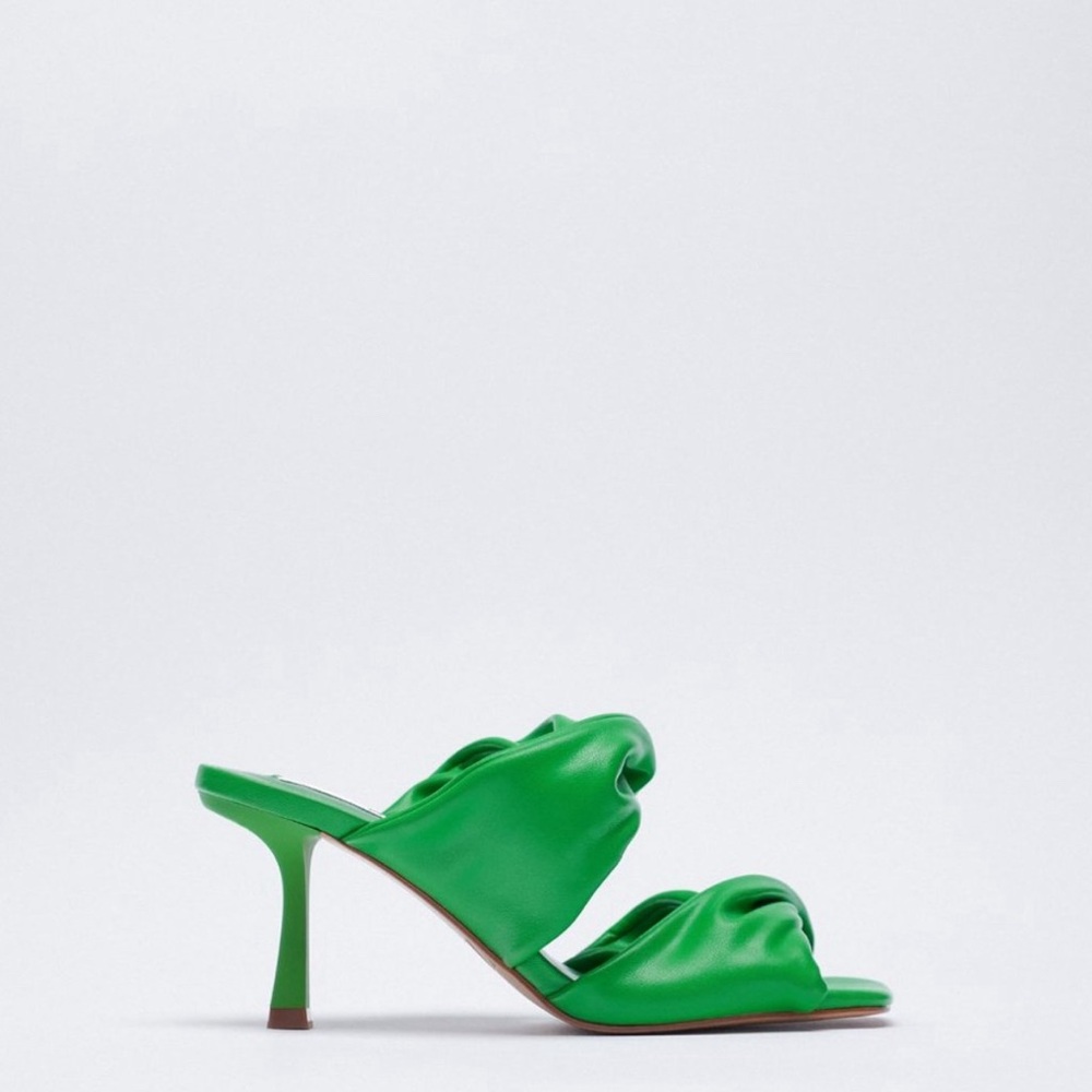 Zara Green Sandals - Picture 2 of 5